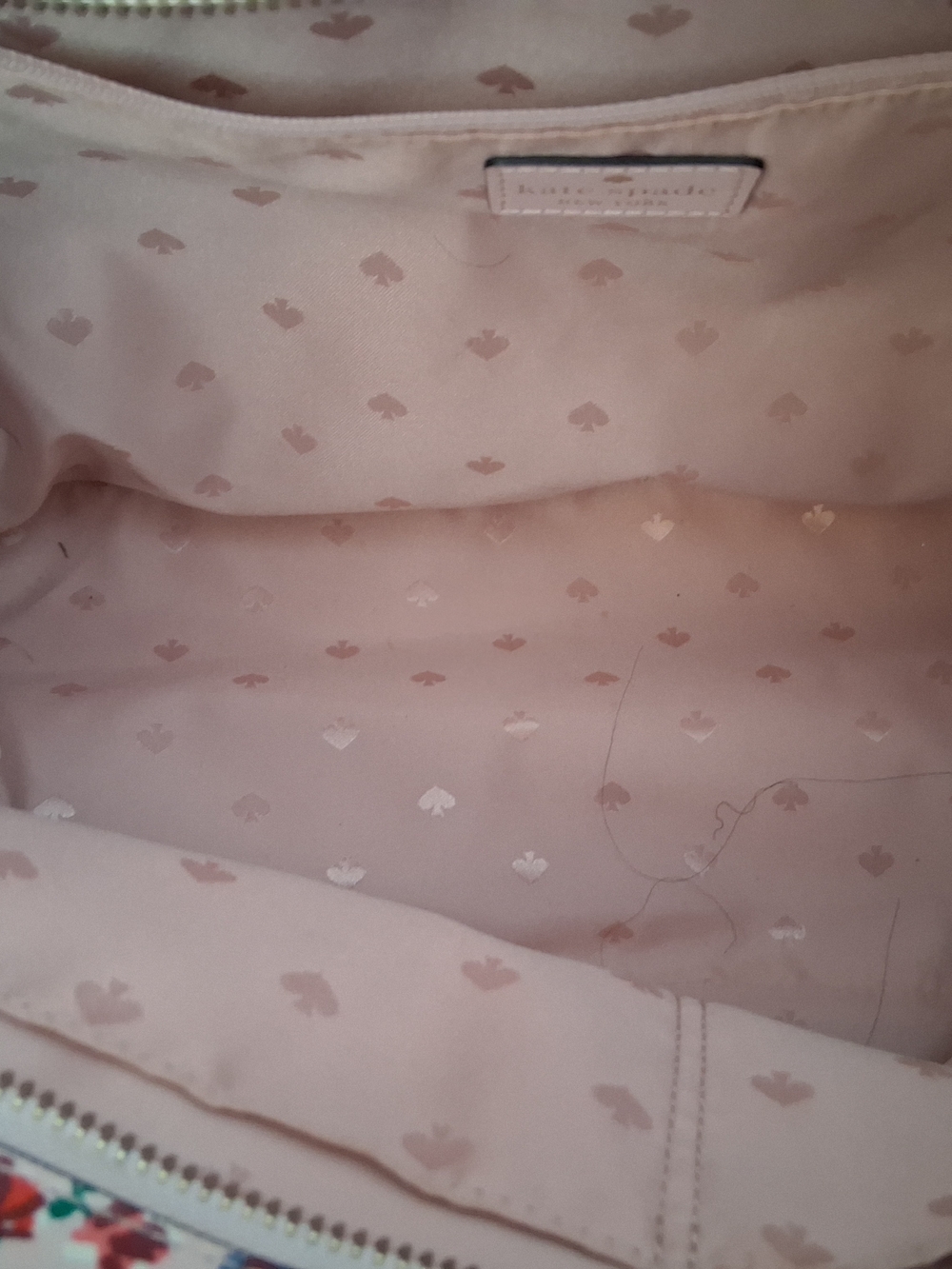 kate spade White Floral Tote with Pink, Red and Blue Accents - Picture 3 of 4